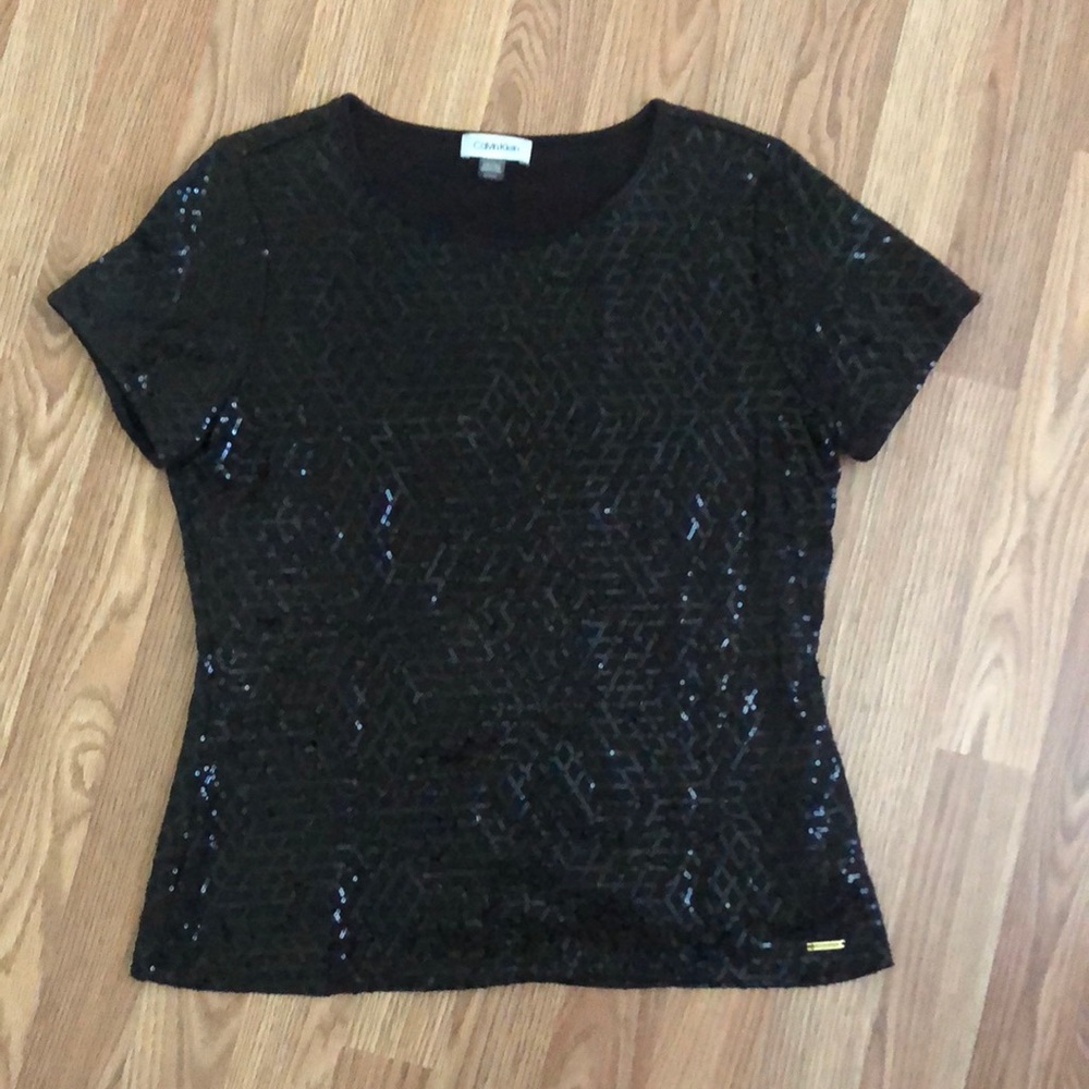 CALVIN KLEIN Sequin Top
